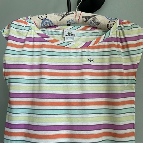 LACOSTE 
STRIPED SLEEVELESS TEE - Picture 2 of 7
